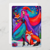 クリスマスの魔女11 デザイン ホリデー カード (正面/裏面)