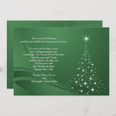 クリスマスの魔法と奇跡の瞬間ウェディング・インビテーション 招待状 (正面/裏面)