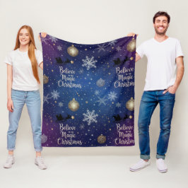 クリスマスの魔法にあふれて フリースブランケット