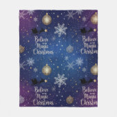 クリスマスの魔法にあふれて フリースブランケット (正面)