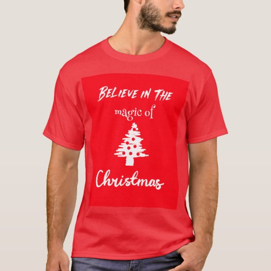 クリスマスの魔法に信じて Tシャツ (正面)