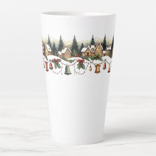クリスマスの魔法に包まれた村 カフェラテマグ (正面)
