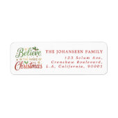 クリスマスの魔法に夢を ラベル (正面)