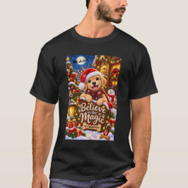 クリスマスの魔法に夢中 – かわいい犬のホリデー Tシャツ