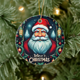 クリスマスの魔法に満ちた祭典的な セラミックオーナメント