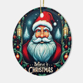 クリスマスの魔法に満ちた祭典的な セラミックオーナメント (左)