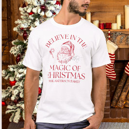 クリスマスの魔法に満ちた赤 Tシャツ