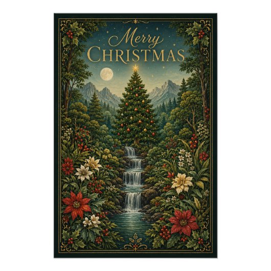 クリスマスの魔法のカスケード ポスター (正面)