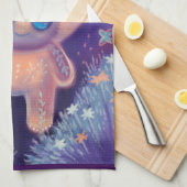 クリスマスの魔法のキャラクター キッチンタオル (四つ折り)