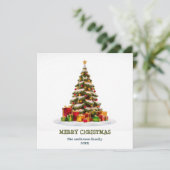 クリスマスの魔法のツリーのクリスマスカード シーズンカード (スタンド正面)