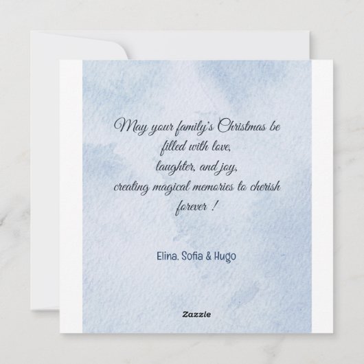 クリスマスの魔法のツリー, クリスマスカード (裏面)