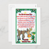 クリスマスの魔法のトナカイ シーズンポストカード (正面/裏面)