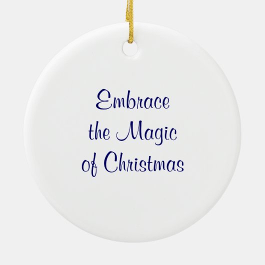 クリスマスの魔法のヴィンテージの列車 セラミックオーナメント (裏面)