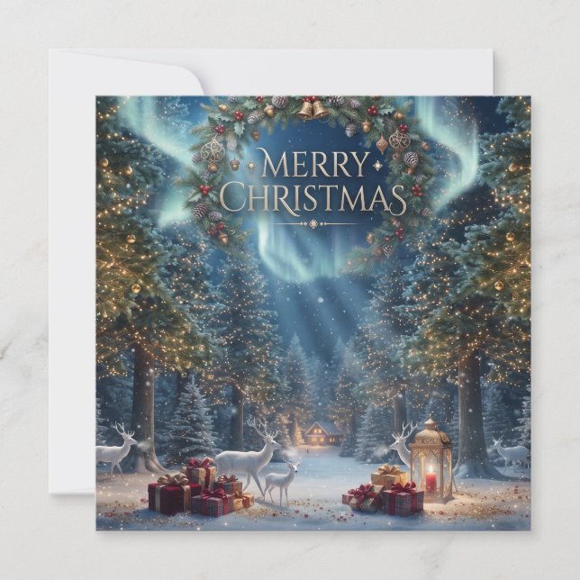 クリスマスの魔法の森 リースとトナカイ (正面)