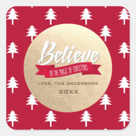 クリスマスの魔法を信じて オーダーメイド スクエアシール