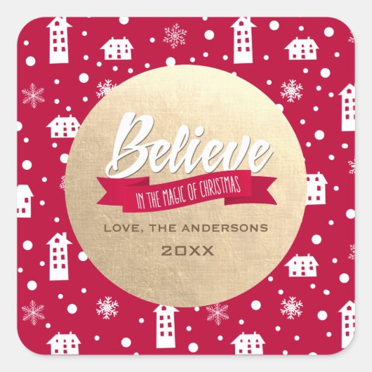 クリスマスの魔法を信じて スクエアシール (正面)