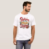 クリスマスの魔法を信じて Tシャツ - 祝祭 (正面フル)