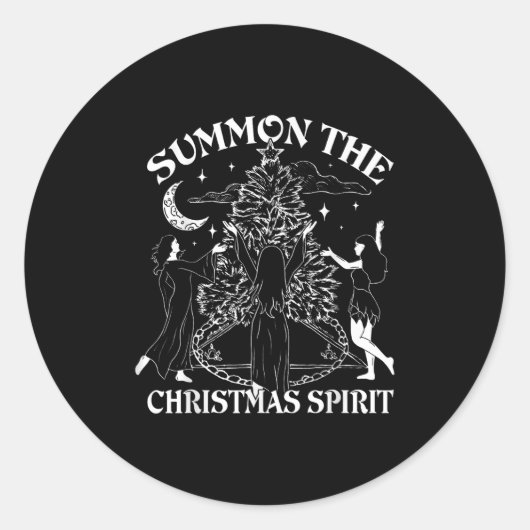 クリスマスの魔法を呼び起こせ - ホリデーの魔法を広げよう ラウンドシール (正面)