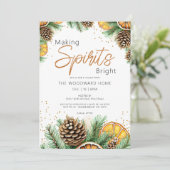 クリスマスの魔法を明るくする ホリデーパーティーの招待状 招待状 (スタンド正面)