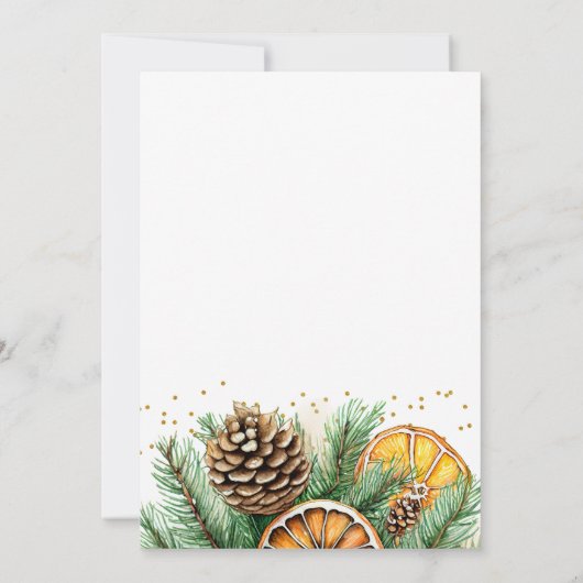 クリスマスの魔法を明るくする ホリデーパーティーの招待状 招待状 (裏面)