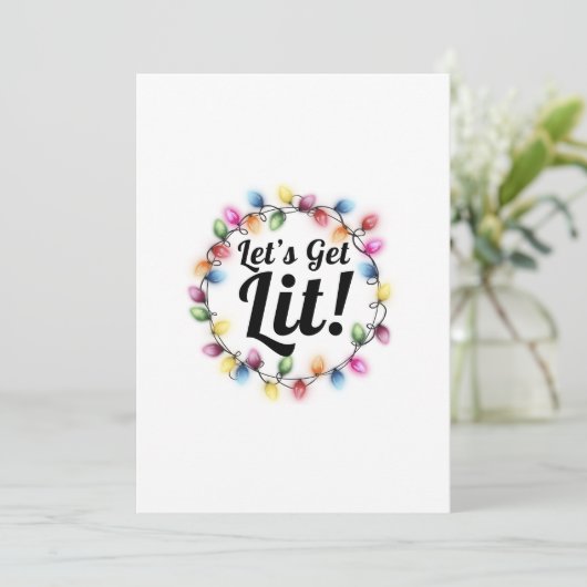 クリスマスの魔法を灯そう! - お祭り気分を高めるクリスマスイルミネーションデザイン シーズンカード (スタンド正面)