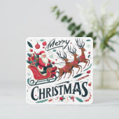 クリスマスの魔法を纏ったサンタのトナカイのスレッド＆リンディアのフェスティブ 招待状 (スタンド正面)