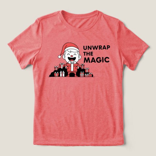 クリスマスの魔法を解き明かす トライブレンドＴシャツ (デザイン正面)
