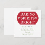 クリスマスの魔法を込めたクッキー 招待状 (正面/裏面)