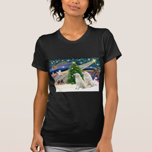 クリスマスの魔法クバース犬 (2) Tシャツ (正面)
