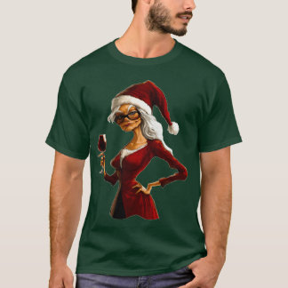 クリスマスの魔法使い 楽しい Tシャツ