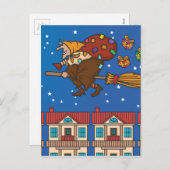 クリスマスの魔法使いBefana シーズンポストカード (正面/裏面)