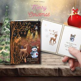 クリスマスの魔法 - かわいい森の動物たち シーズンカード