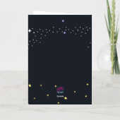 クリスマスの魔法 サンタのそり 夜空 箔シーズンカード (裏面)