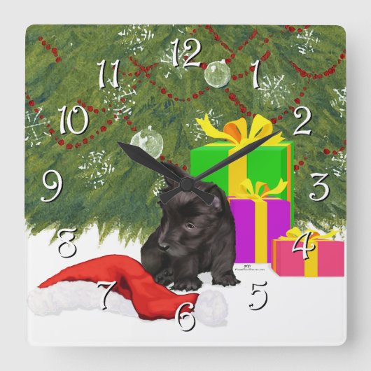 クリスマスの魔法 スクエア壁時計 (正面)