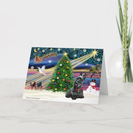 クリスマスの魔法 スコティッシュ・テリア 2B シーズンカード (正面)