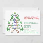 クリスマスの魔法 タイポグラフィ ツリー型, ZPR 招待状 (正面)