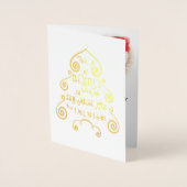 クリスマスの魔法 タイポグラフィ ツリー型、ZSSPG 箔カード (正面)