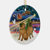 クリスマスの魔法 - チャイニーズシャープエイ (TWO) セラミックオーナメント (右)