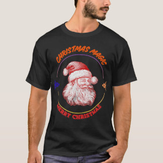 クリスマスの魔法 - ビンテージ サンタクロース フェスティバル ホリ Tシャツ
