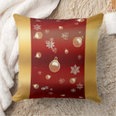 クリスマスの魔法 赤とゴールド クッション (ブランケット)