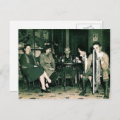 クリスマスの魚釣りカード シーズンポストカード (正面/裏面)