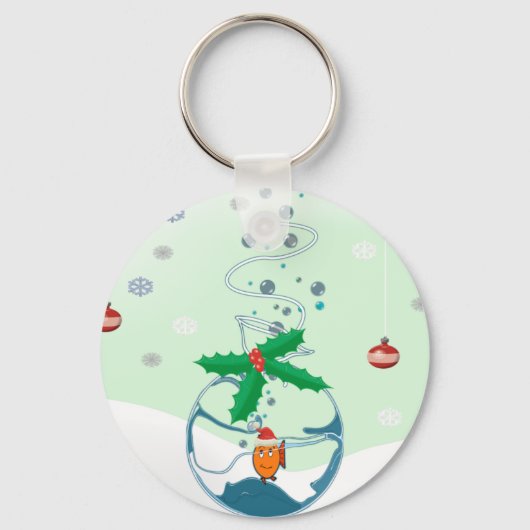 クリスマスの魚 キーホルダー (正面)