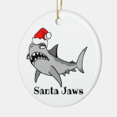 クリスマスの鮫 セラミックオーナメント (左)