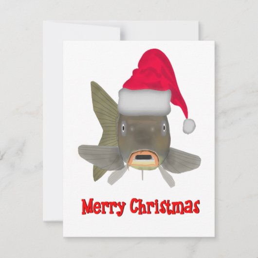 クリスマスの鯉 ノートカード (正面)