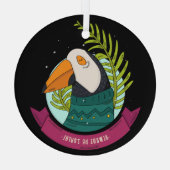 クリスマスの鳥がいつも喜ぶ ガラスオーナメント (裏面)