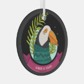 クリスマスの鳥がいつも喜ぶ ガラスオーナメント (正面右)