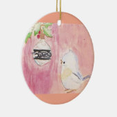 クリスマスの鳥とオーナメント セラミックオーナメント (右)
