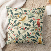 クリスマスの鳥離れと鳥 クッション (ブランケット)