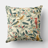 クリスマスの鳥離れと鳥 クッション (裏面)