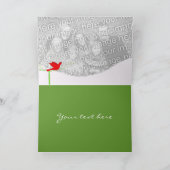 クリスマスの鳥 – あなたの写真を内側に シーズンカード (内部)